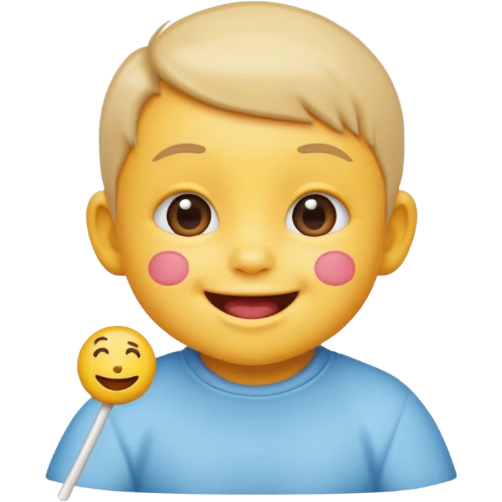 emoji cute baby with sucker emoji