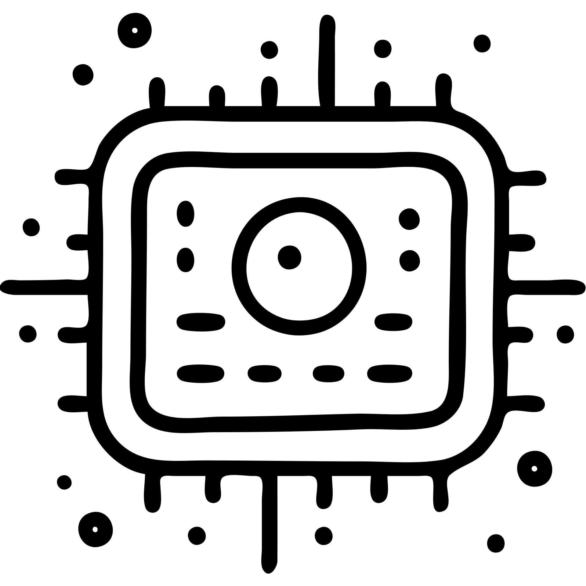 AI chip with binary code elements, simple tech representation emoji