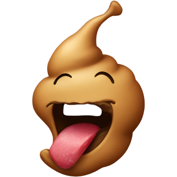  poop emoji being eaten emoji