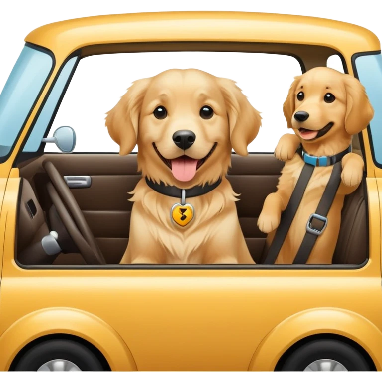 Dog in a car emoji