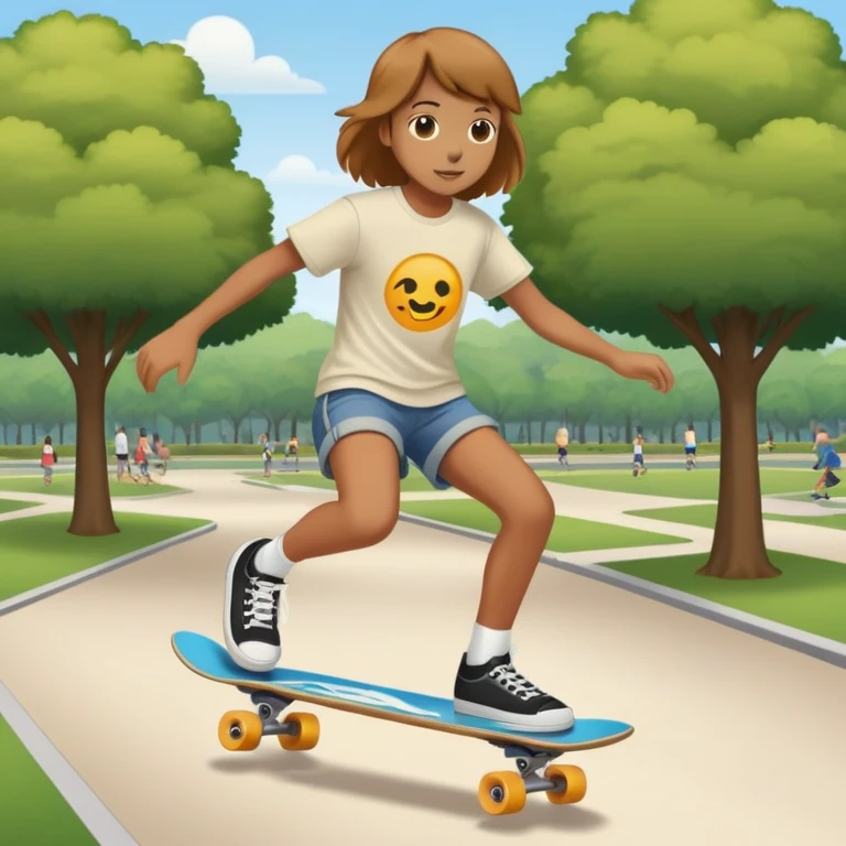 skateboarding at a park emoji
