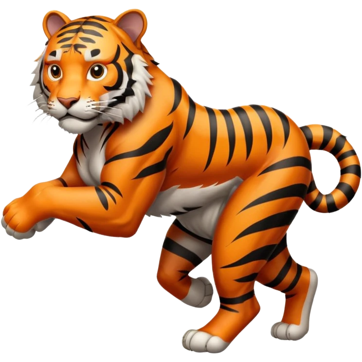 High resolution of a runnig tigar emoji