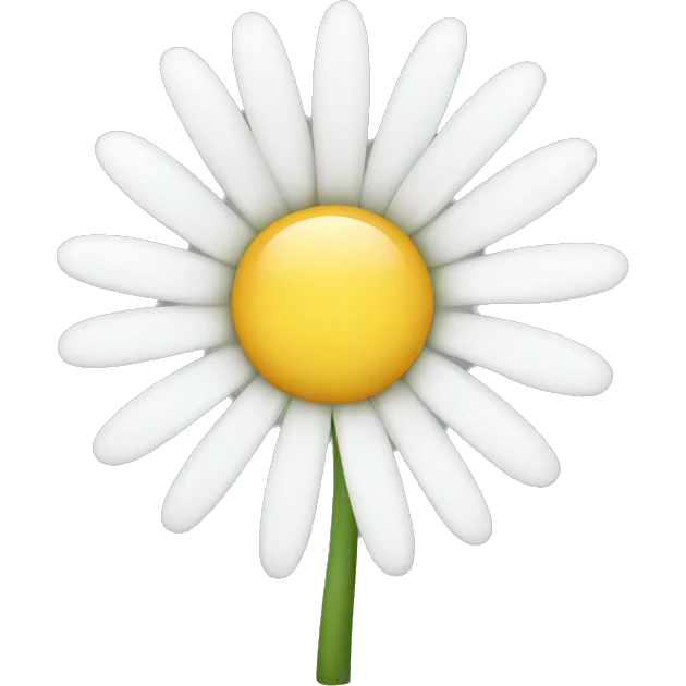 White daisy  emoji