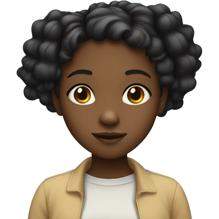 Black cute girl emoji