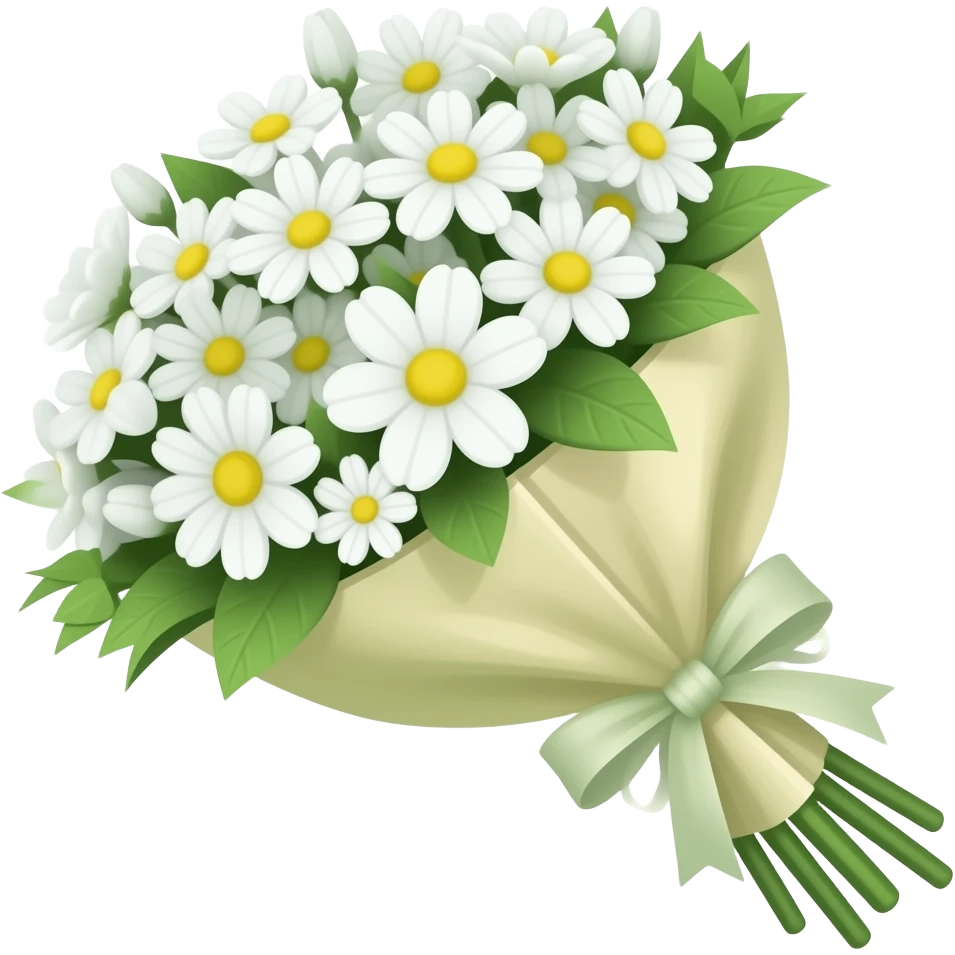 White bouquet emoji