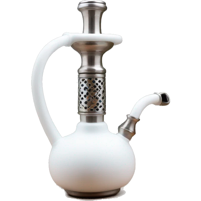 white and stainless steel hookah  emoji