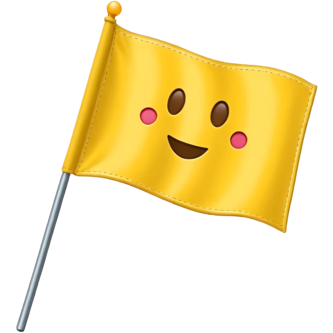 Handheld Flag yellow  emoji