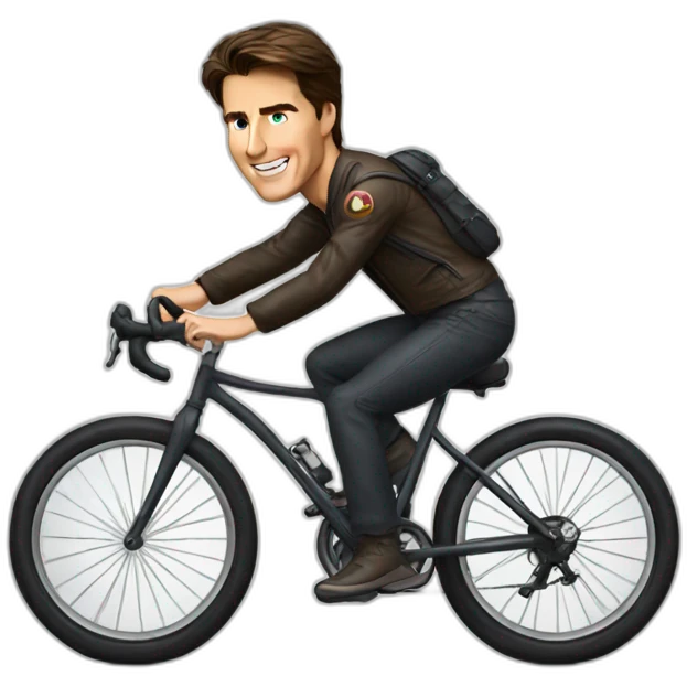 Tom Cruise Riding a Bicycle emoji