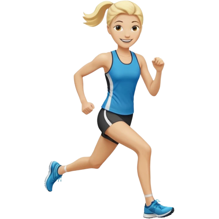 give me a tall, blonde female runner emoji