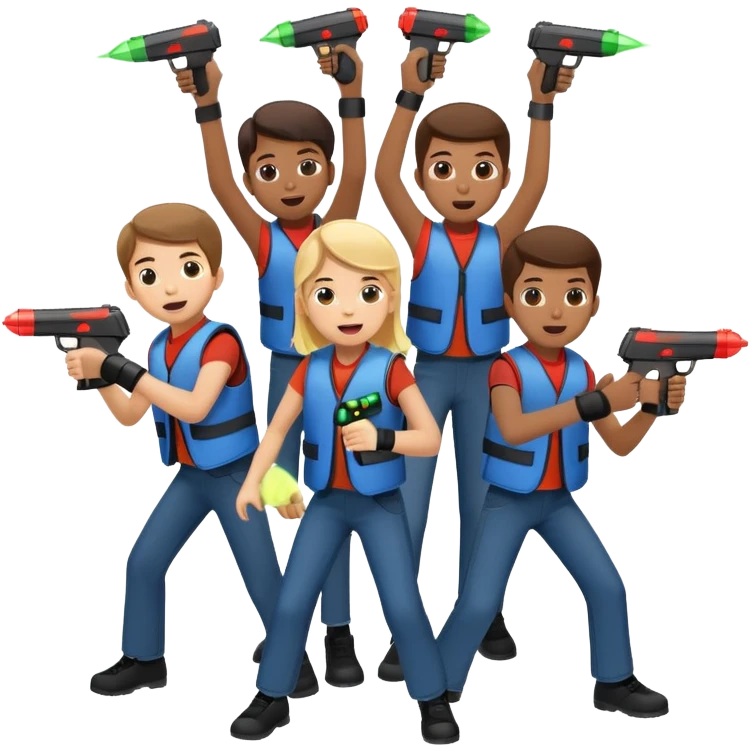 Laser tag family friendly emoji