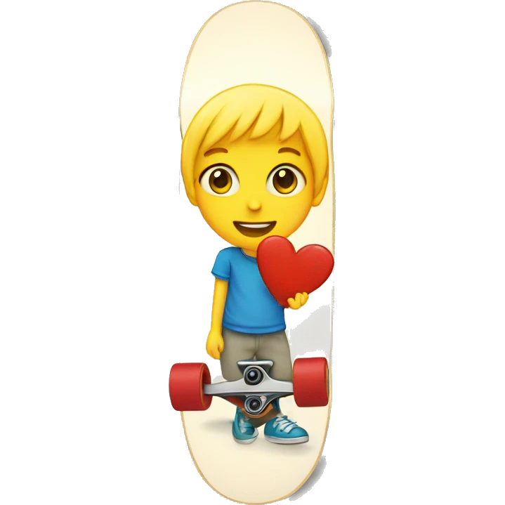 Heart skateboard  emoji