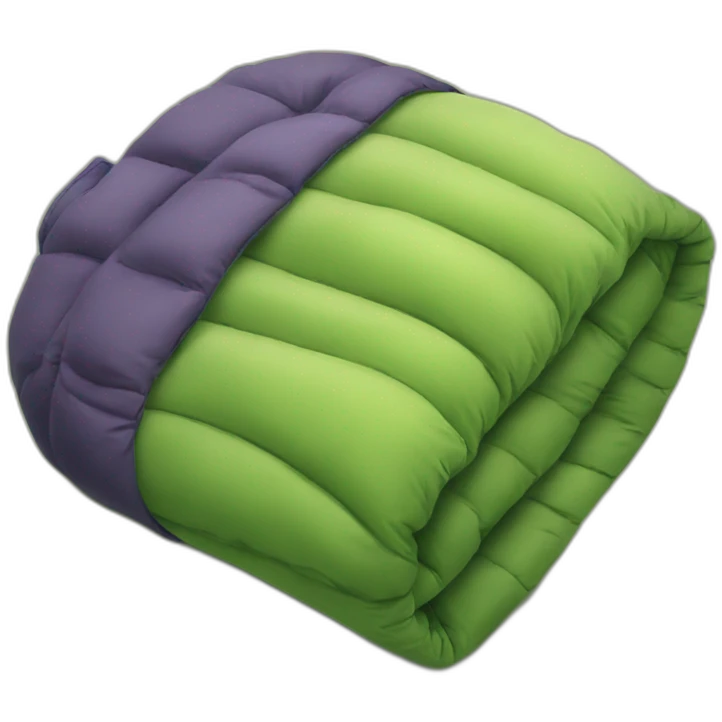 Sleeping bag looks like caterpillar emoji