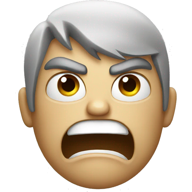 Angry face emoji