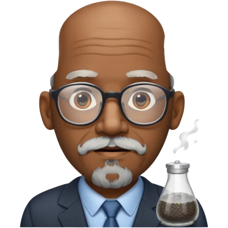 Balding old-middle-aged black office man I.T. Supervisor emoji