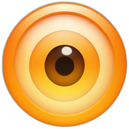 circle of inward facing straight arrows of orange gradient forming a eye ui emoji