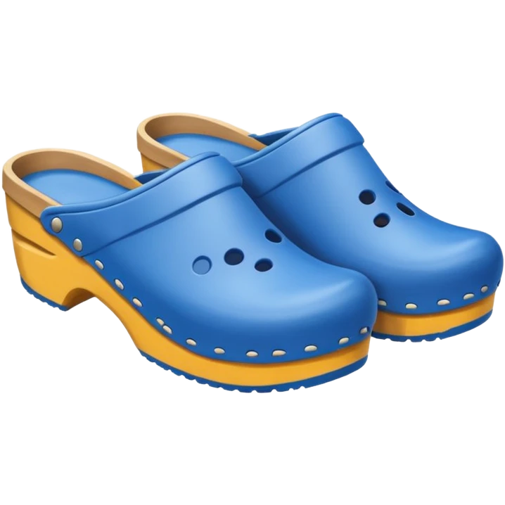 clogs blue emoji