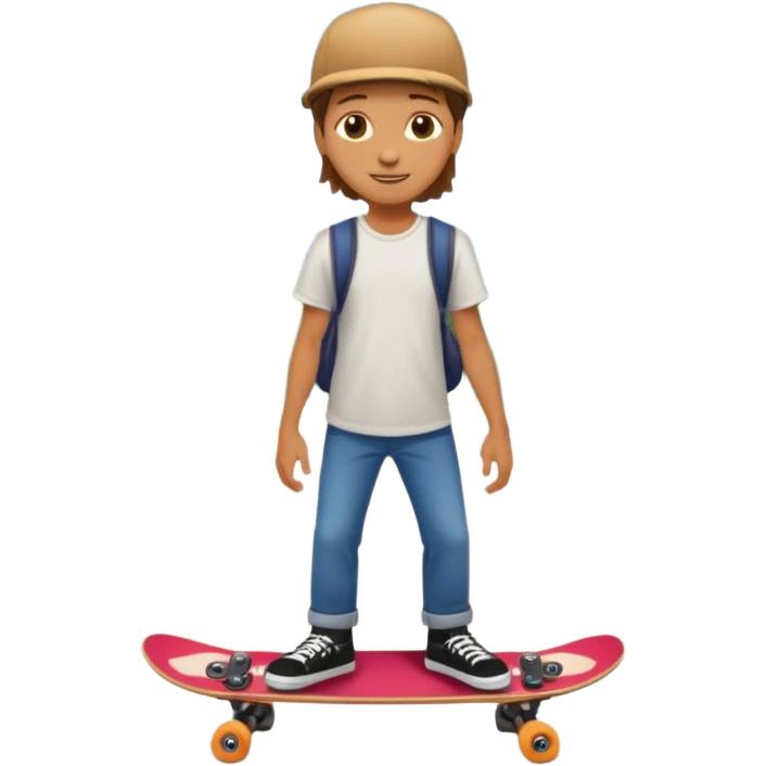 Skater + board, Park Visitors. emoji