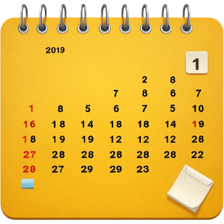 a yellow-toned calendar emoji