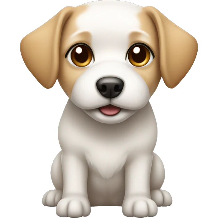 White and tan small dog emoji