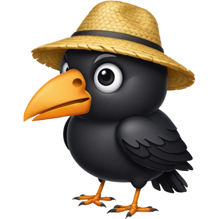 straw crow emoji