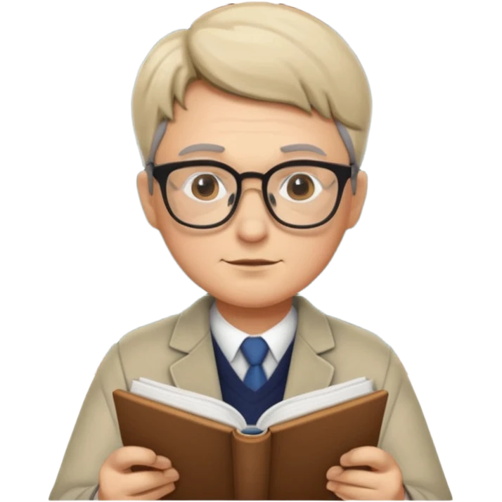 adulto  estudiando emoji