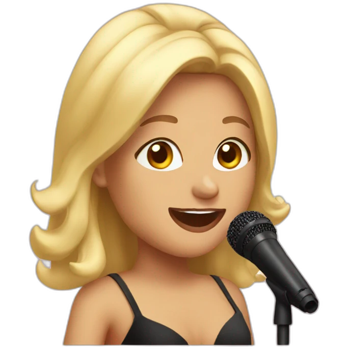 Singing Aguilera emoji