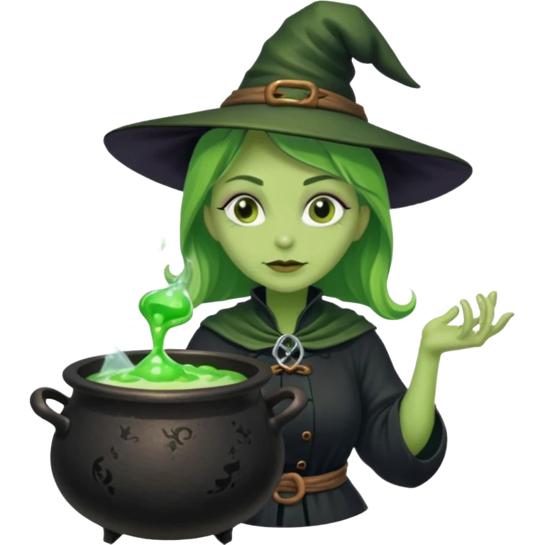 green witch cooking potion emoji