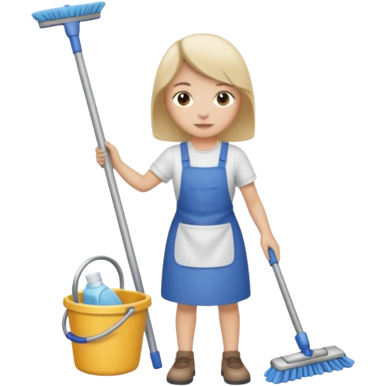 Realistic cleaning with neutral color emoji