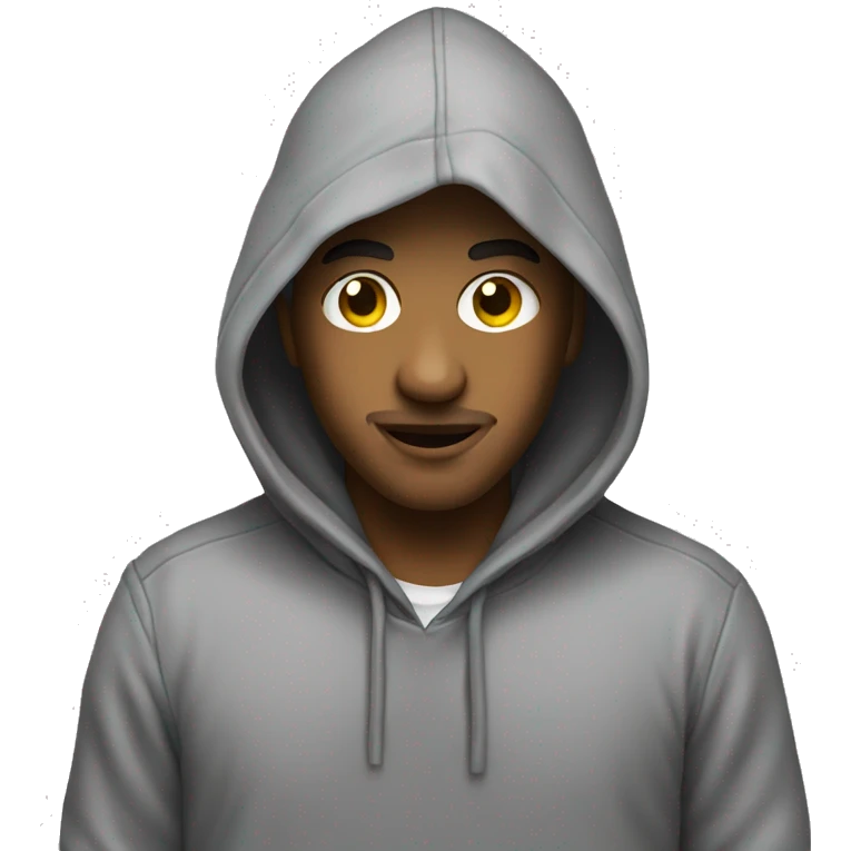 Hacker with hoodie emoji
