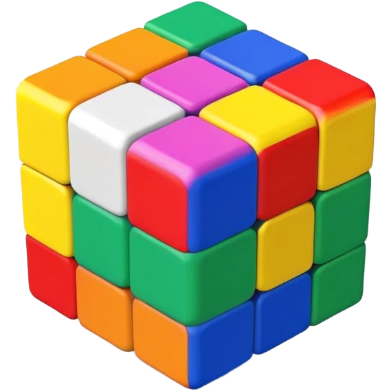 A 3x3-squares rubix cube emoji