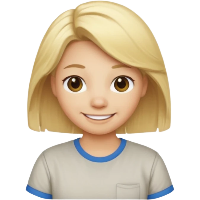 blonde hair animal with shirt emoji