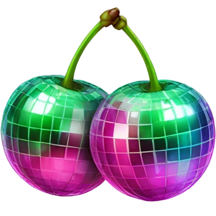 2 Disco ball cherries  emoji