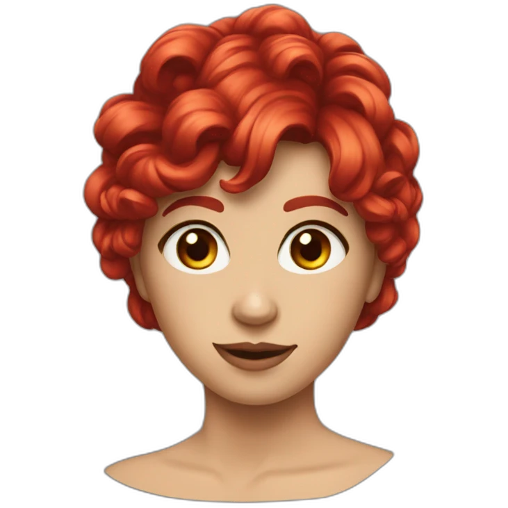 Cheveux rouge emoji