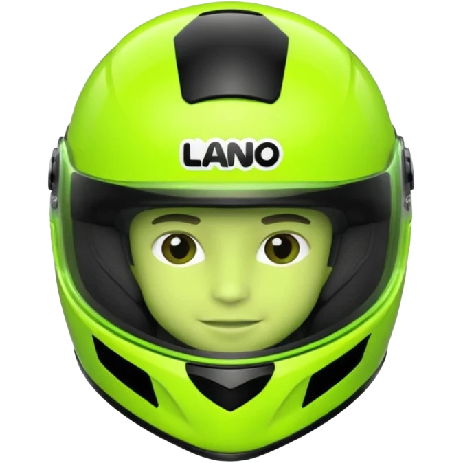 Create a Florecent green heart emoji with the same patterns as Lando Norris's helmet emoji