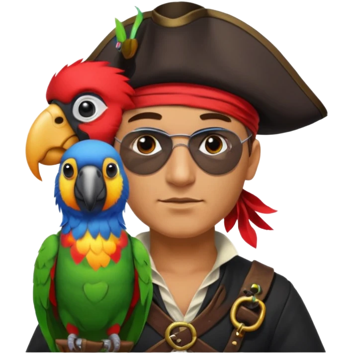 pirate and parrot emoji