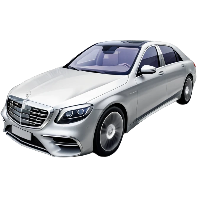 Mercedes-Benz S-Class (2022) – cinematic-realistic Mercedes-Benz S-Class, its sleek silver body cutting through the city streets, a symbol of refinement and prestige. The air suspension glides over uneven terrain, while the driver enjoys the serene comfort of the cabin, surrounded by cutting-edge technology. emoji