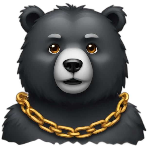 bear-wearing-a-chain emoji