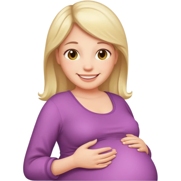 heavily pregnant woman emoji