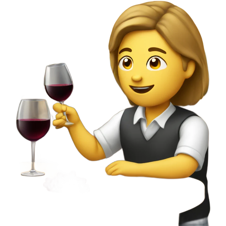 Wine tasting emoji