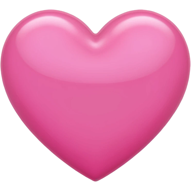 Pink heart with no white elements emoji
