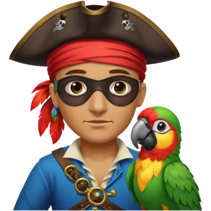 pirate and parrot emoji