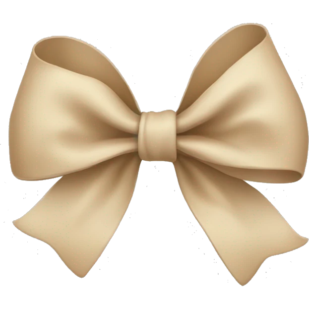 beige bow emoji