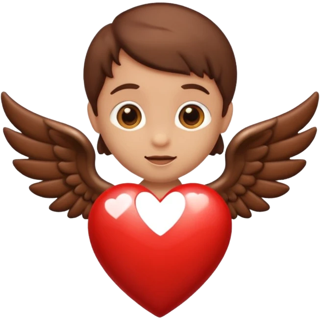 brown cupid heart emoji