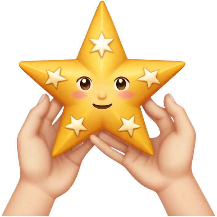 crotcheting a dream star with your hands emoji