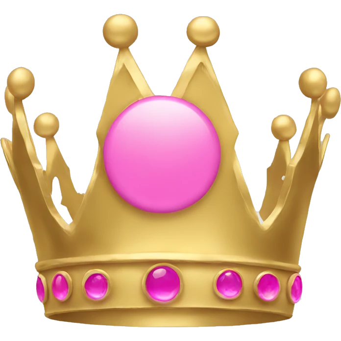 Gold crown with pink emojis emoji