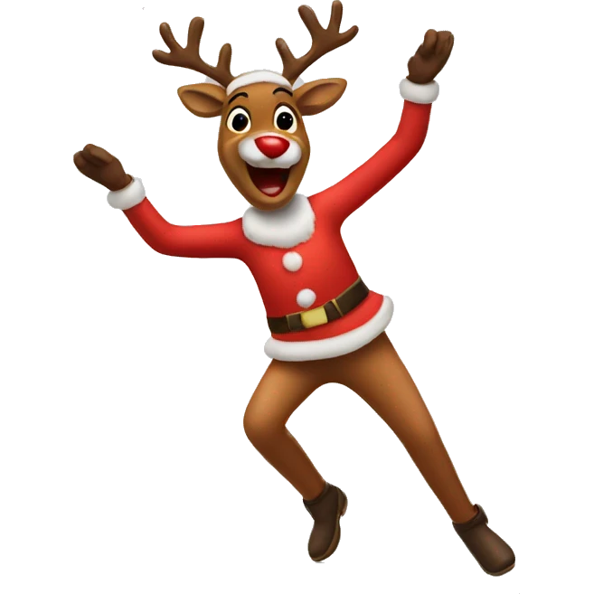 Dancing Rudolph  emoji