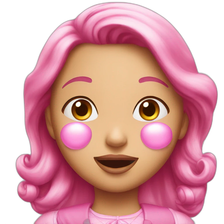 princess Bubble Gum emoji