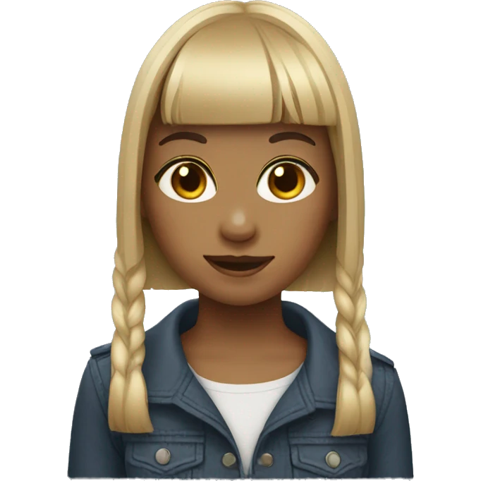 Girl with bangs emoji