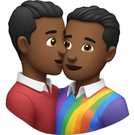 Gay guys kissing and makinh out emoji