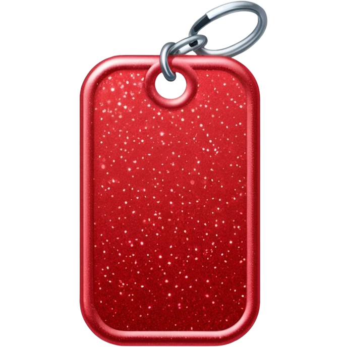 glitter red tag emoji